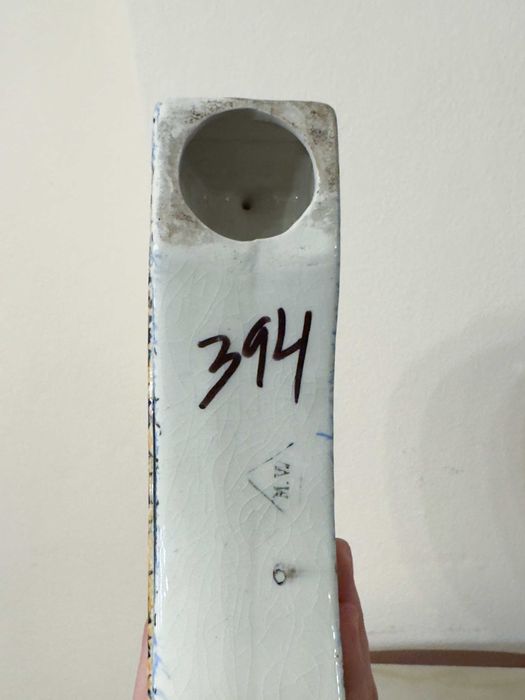 Relógio Art Deco cerâmica azul Majolique | século XX