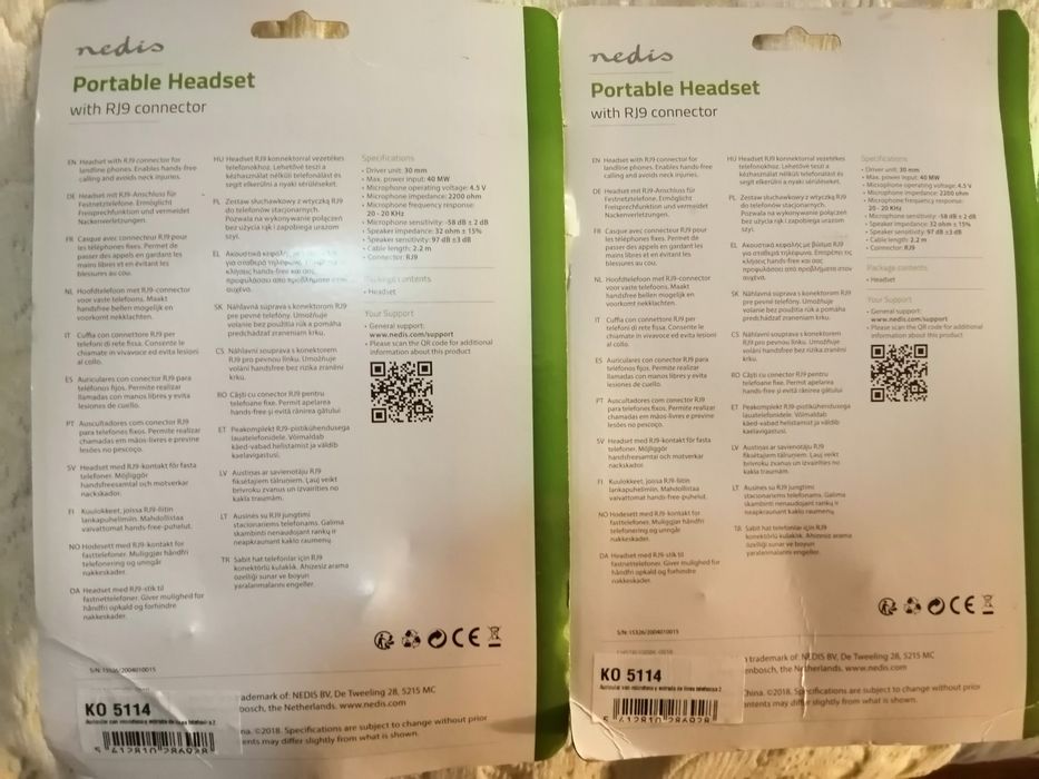 Headset (Headphones) Portable Nedis with Microphone64284344914689121