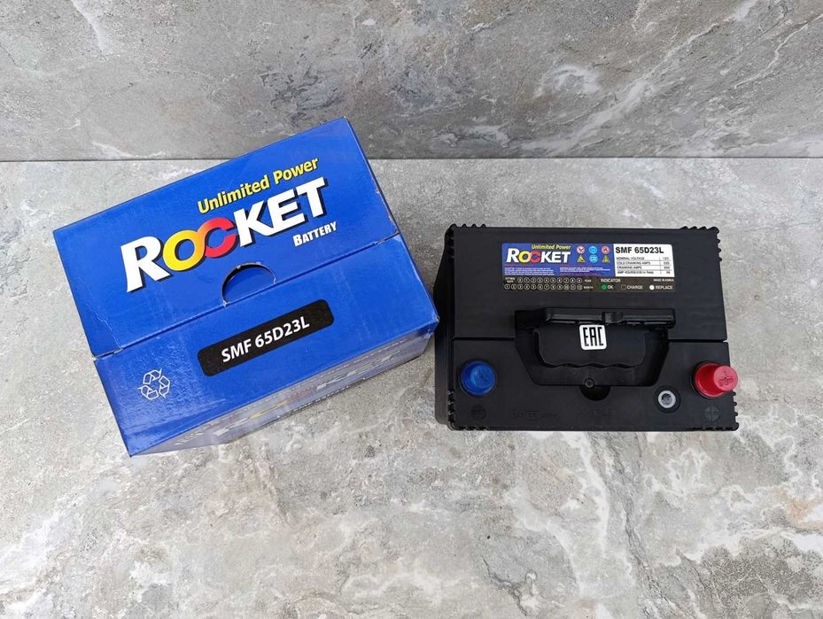 Автомобільний акумулятор ROCKET Japan 6СТ-60Ah Аз 520A (CCA) (SMF 65D23R)