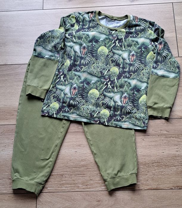 Pidżama piżama handmade duchnik w dinozaury roz. 140/146