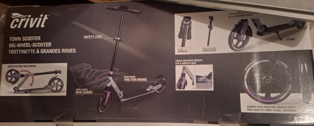 Hulajnoga crivit town scooter big wheel