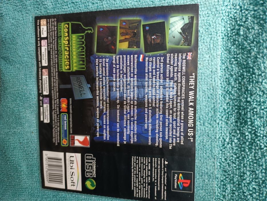 PlayStation 1 Roswell Conspiracies ps1 PSX Okładka Tylnia