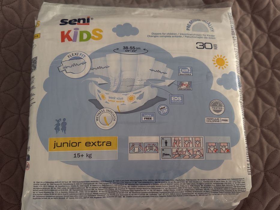 Pieluchy Seni Kids Junior 15 kg+ 3 paczki