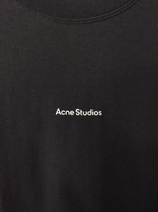 Футболка Acne Studios Logo cotton jersey T-shirt Black