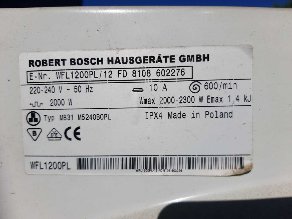 Pralka Bosch WFL 1200 MAXX - dawca