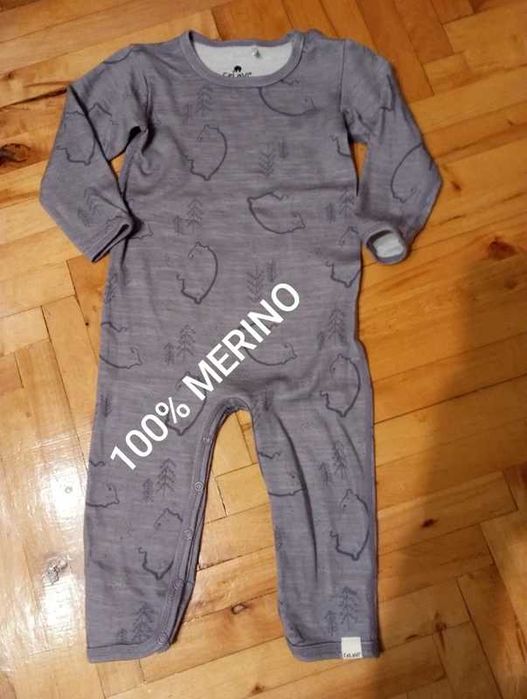 CeLaVi Piżamka pajacyk merino 90/18-24 mies.