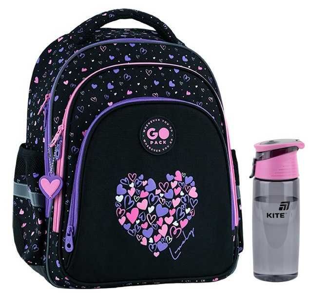 Рюкзак GoPack Education GO26-2606S-3. Ортопедична спинка + пляшка Kite