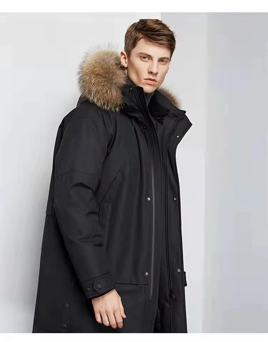 Kurtka męska zimowa puchowa długa