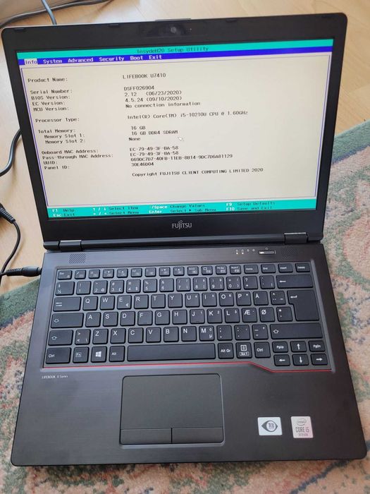 Laptop Fujitsu LifeBook U7410 14" Intel Core i5