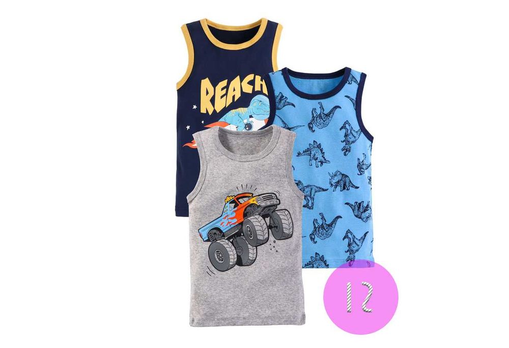 Набір дитячих майок на хлопчика 3 шт. від 2-9 років.