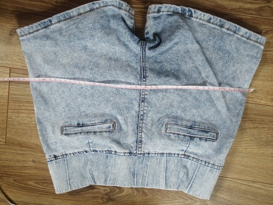 Spodenki szorty marmurkowe, suwaki zipp Miss RJ denim 36 /38 S / M