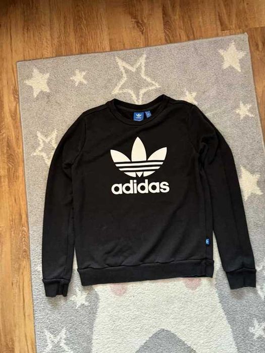 Bluza Adidas Crewneck 3 stripes swoosh basic boxy oversize swag rap
