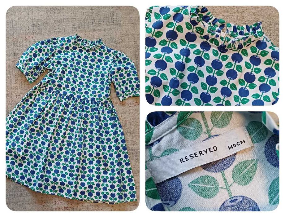 Sukienki 3szt.- H&M i Reserved -134/140 NOWE