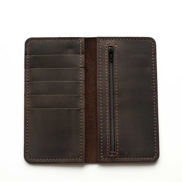 Портмоне Viar коричневе з натуральної шкіри з монетницею гаманець