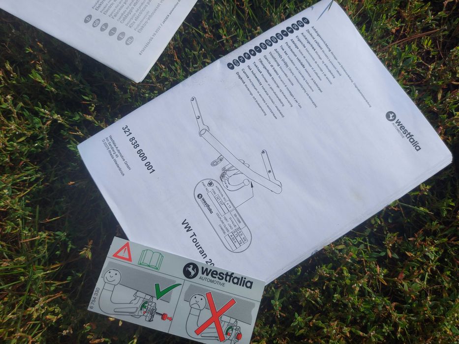 Hak VW TOURAN westfalia odpinany kluczyk komplet wiązka moduł