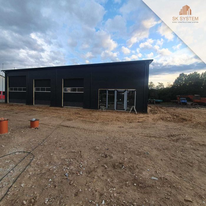 Hala 252 m2 stalowa magazyn warsztat płyta konstrukcja SK SYSTEM