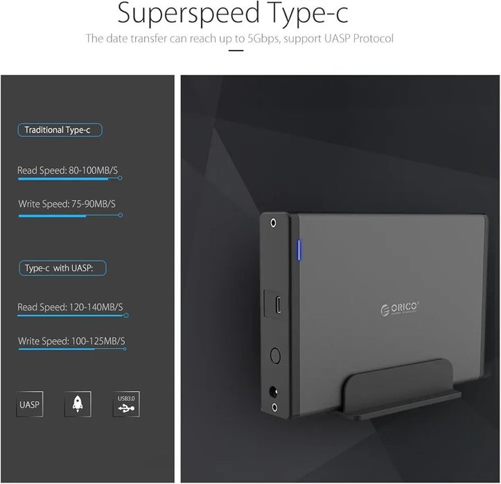 Obudowa dysku Orico zewnętrzny adapter USB 3.1 Gen 1 SATA 3.0 do 3,5
