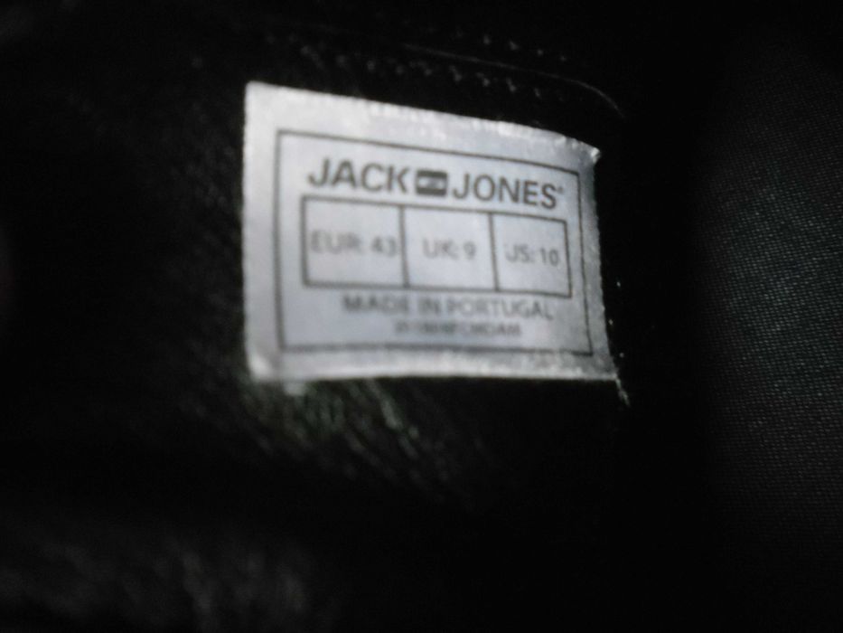 Buty sztyblety męskie skórzane - JACK JONES