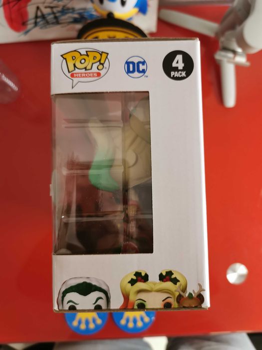 Funko Pop Pack Natal Batman, Superman, Joker, Harley Quinn