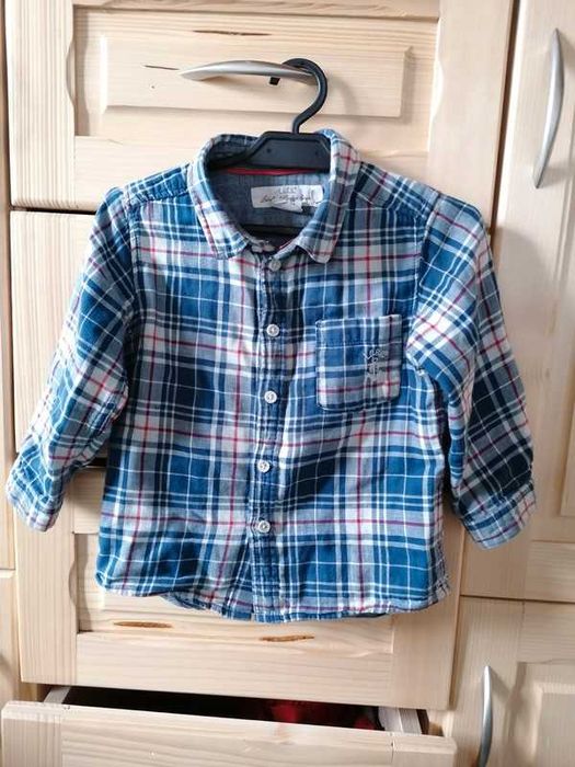 Koszula h&m, koszula w kratę, roz.80-86
