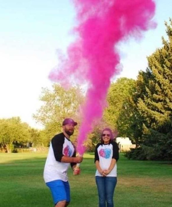 Балон з Фарбою для Gender Party, балон для гендер паті, дим і хлопавки