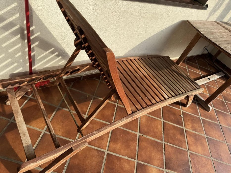 Zestaw do ogrodu, stół, krzesła, leżak