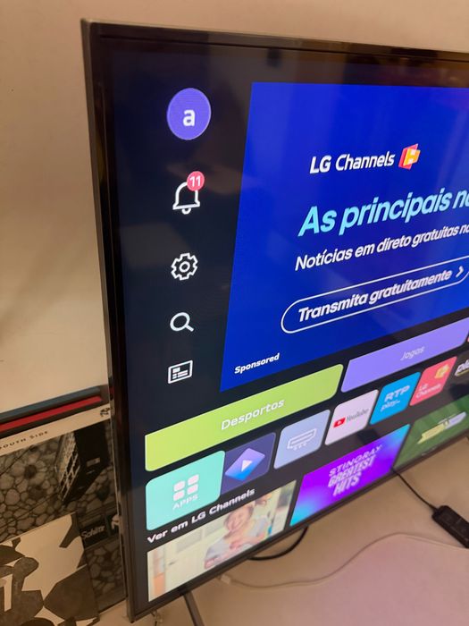 Smart TV LG QNED 8E 4K de 55 polegadas