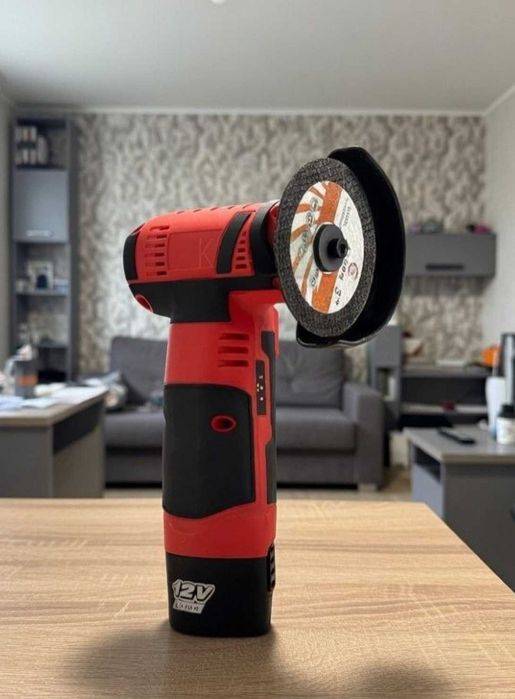 Міні акумуляторна болгарка з кейсом 2 акуми 5 дисків