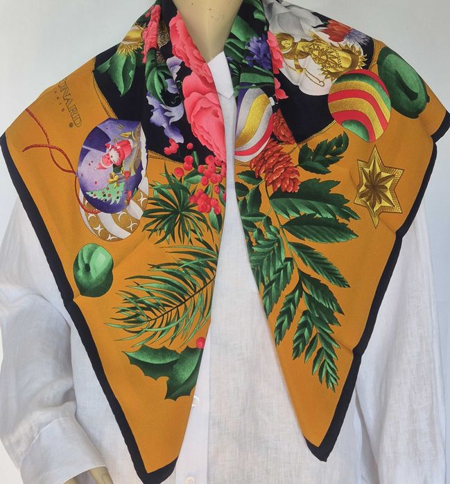 Leonard Paris chusta apaszka jedwab silk 89x89