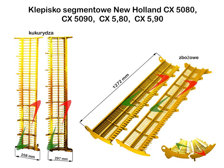 Klepisko segmentowe New Holland L-1272 do kukurydzy