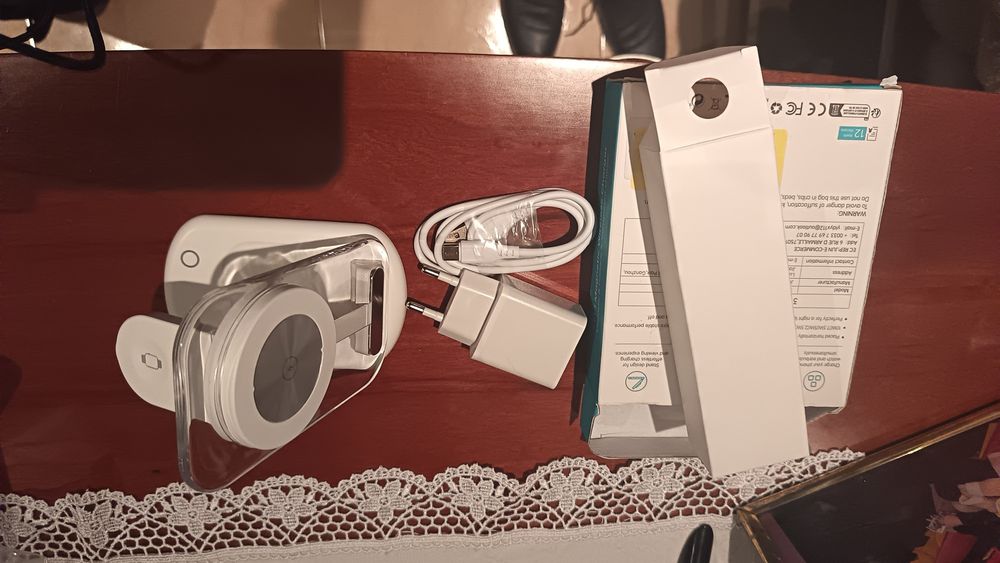 Carregador 3 em 1 Magnético TechDoty (Transparente) – NOVO com Transfo