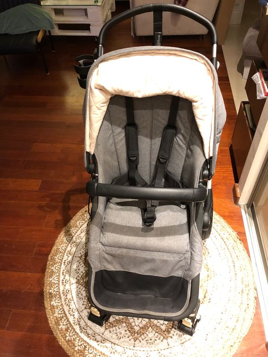 Wózek Bugaboo Cameleon 3 Grey Melange – zestaw gondola + spacerówka