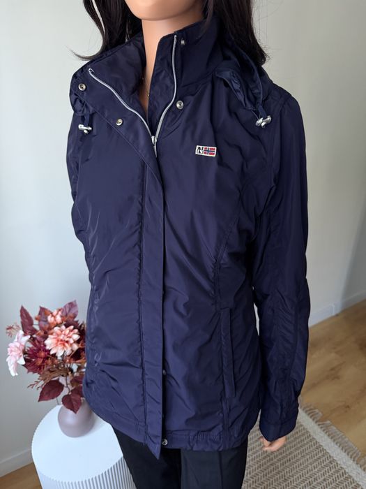 Kurtka ciemny granat M 38 parka wiatrówka kaptur outdoor jesienna casual Napapijri
