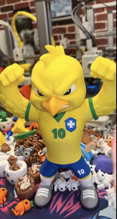 Mascote Brasil 3D | Estatueta Decorativa | Torcedor | Futebol