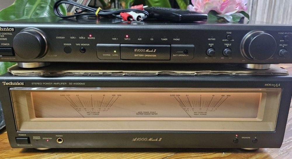 REZERWACJA Technics SE-A1000M2 wzm.mocy, SU-C1000M2 przedwzm.+oryg.pilot-idealny stan