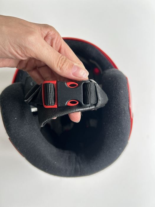 kask czerwony dla dzieci 48- 52 cm S