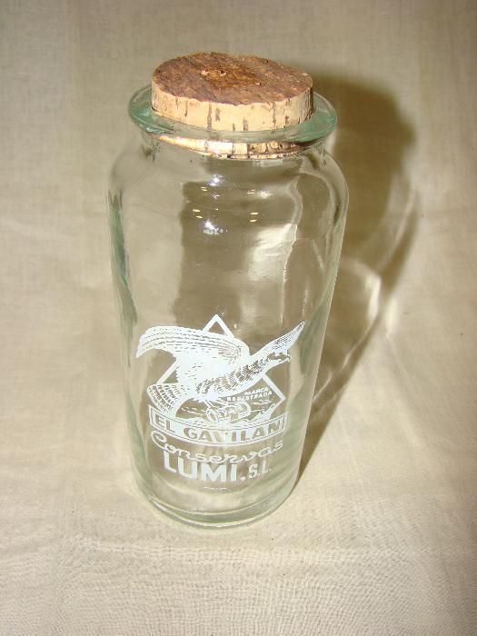 Frasco antigo de conservas EL GAVILAN