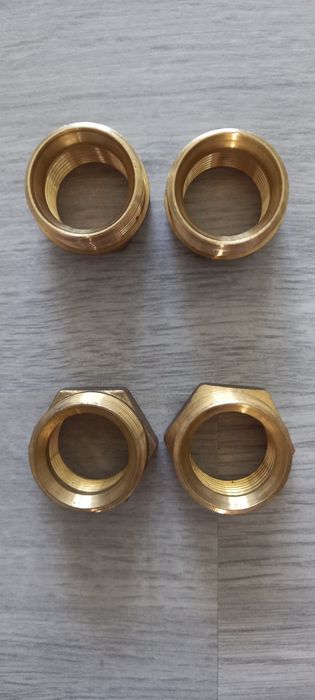 Srubunki mosiezne do grzejnika 1/2" na 3/4" nowe