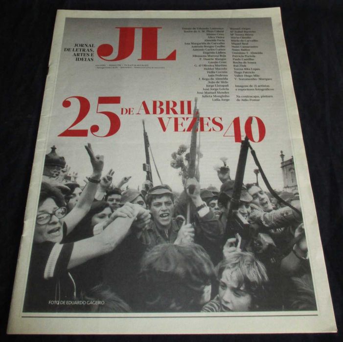 Jornal de Letras Artes e Ideias 25 de Abril vezes 40