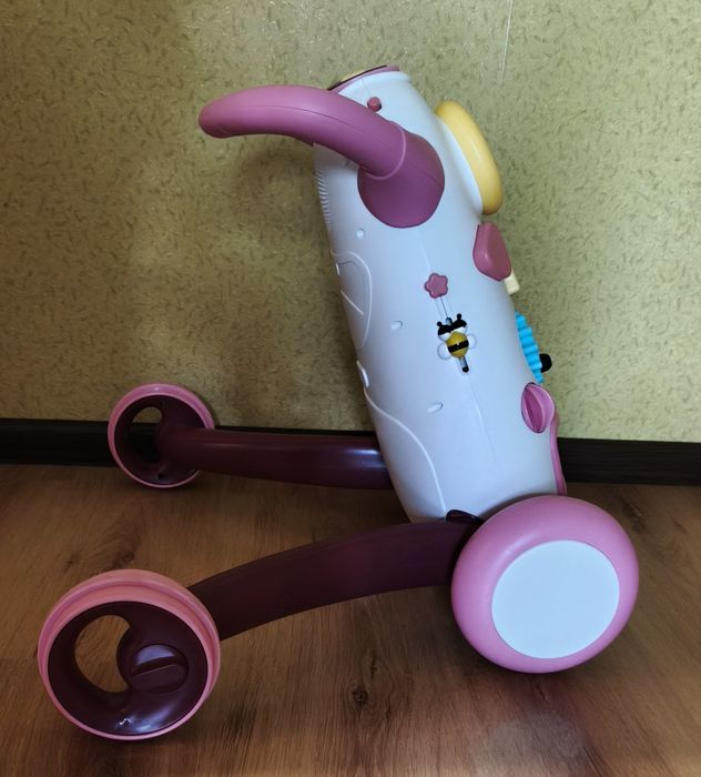 Ходунки дитячі каталка-толокар baby walker рожевий