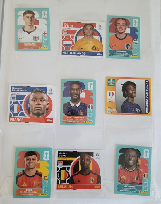 Panini Topps - Cromos Futebol Rookies / Craques / Estrelas (SELECÇÕES)