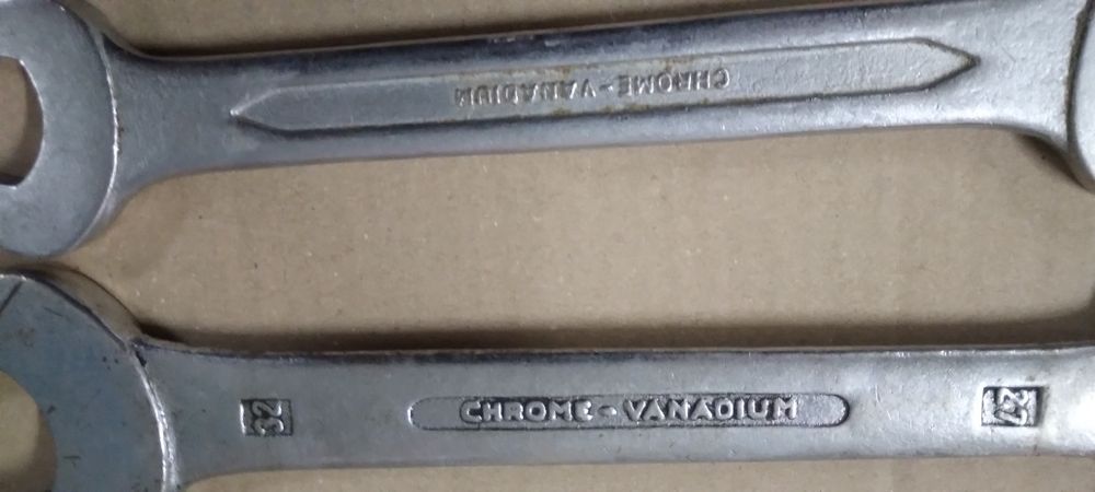Solidne klucze płaskie 24-27 i 27-32 Chrome Vanadium (Cr-V)