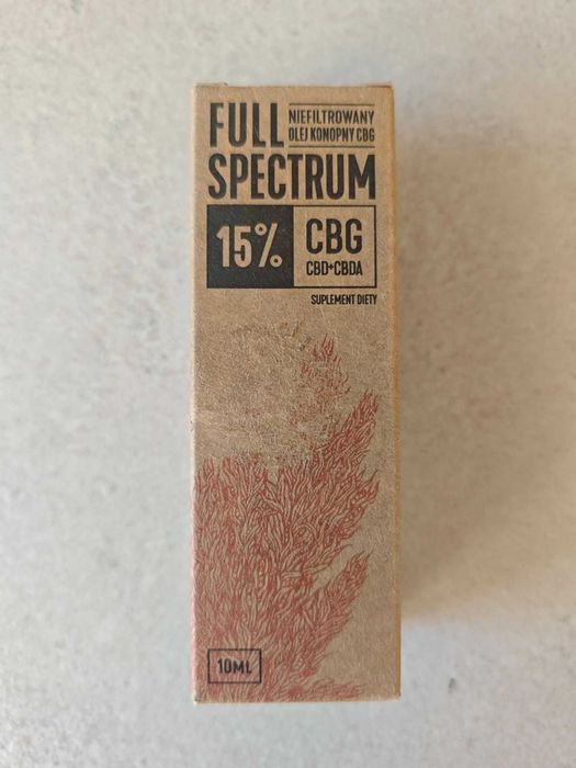 Olejek konopny CBG 15% 10 ml Full Spectrum, odprężający BIO VEGAN