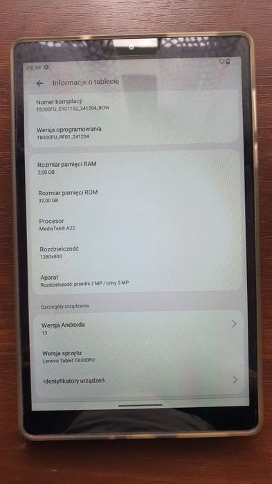 tablet Lenovo M8 4 gen. Android 13  idealny stan