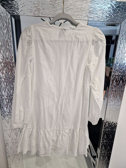 Sukienka letnia Vero Moda 36 biala koronka haft