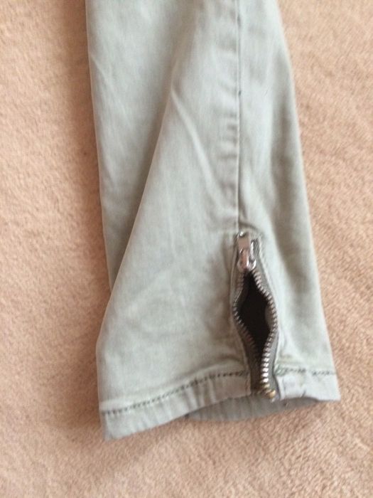 Zara Woman Premium Basic Collection liocell wąskie rurki suwaki 36