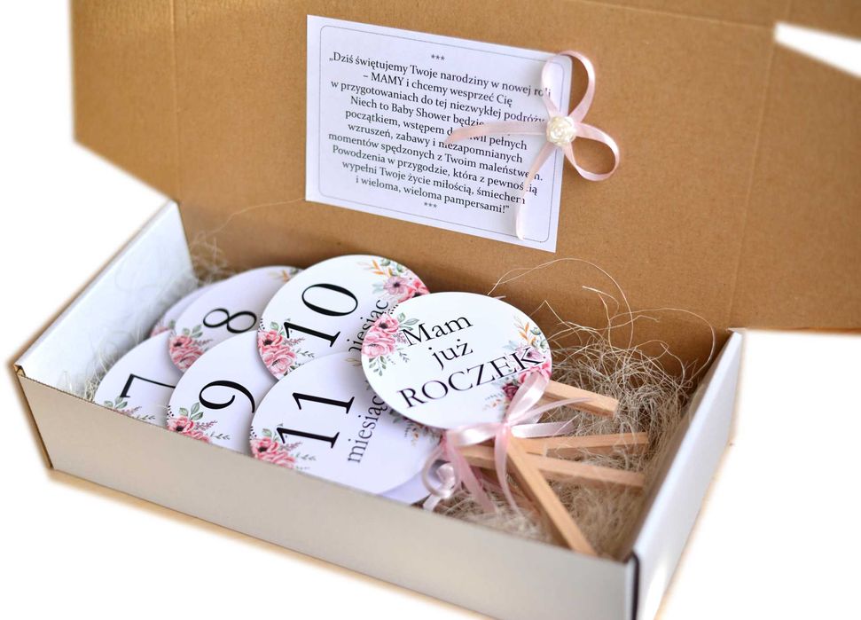SUPER tabliczki do zdjęć dla dziewczynki.Prezent na BABY shower