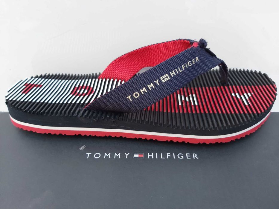 Klapki japonki TOMMY HILFIGER Granat czarne 39