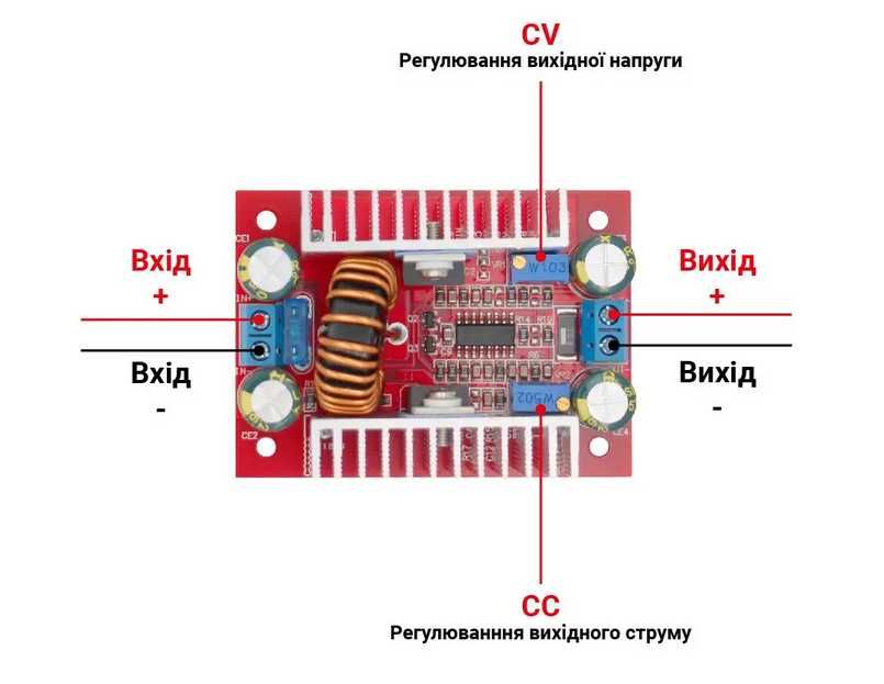Підвищуючий перетворювач 400W 15A