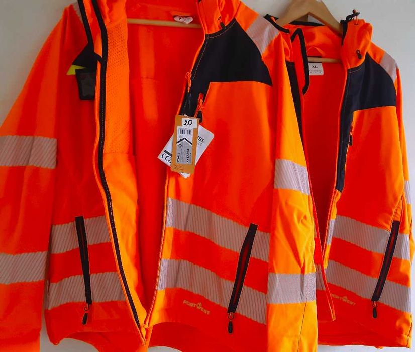 Kurtka softshell odblaskowa PORTWEST HI-VIS DX475 z kapturem Nowa